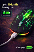 MR Rechargeable Wireless Mouse | 2.4GHz USB | Slim Design | Silent Click | Long Battery Backup