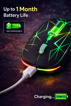 MR Rechargeable Wireless Mouse | 2.4GHz USB | Slim Design | Silent Click | Long Battery Backup