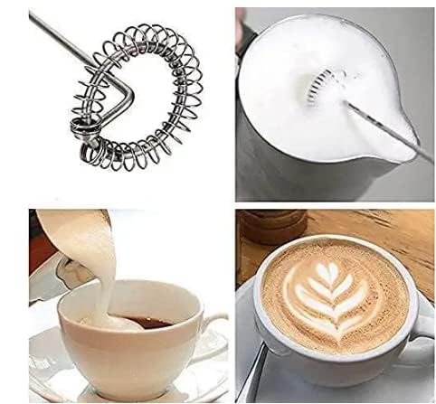 MR Milk Frother | Handheld Coffee Frother | Battery Operated | Stainless Steel Whisk | Portable & Easy to Use