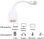 Manuchi USB Sound Card Adapter – 2 in 1 Audio Jack Splitter with Mic & Headphone Support | Plug & Play | Universal Compatibility