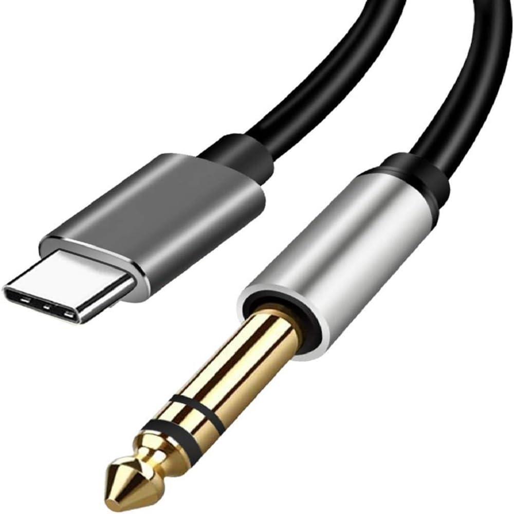 MR Type-C to 6.5mm Audio Cable (Metal) | USB-C to 6.5mm Jack | Hi-Fi Sound | DAC Support | Mixer, Amplifier Compatible