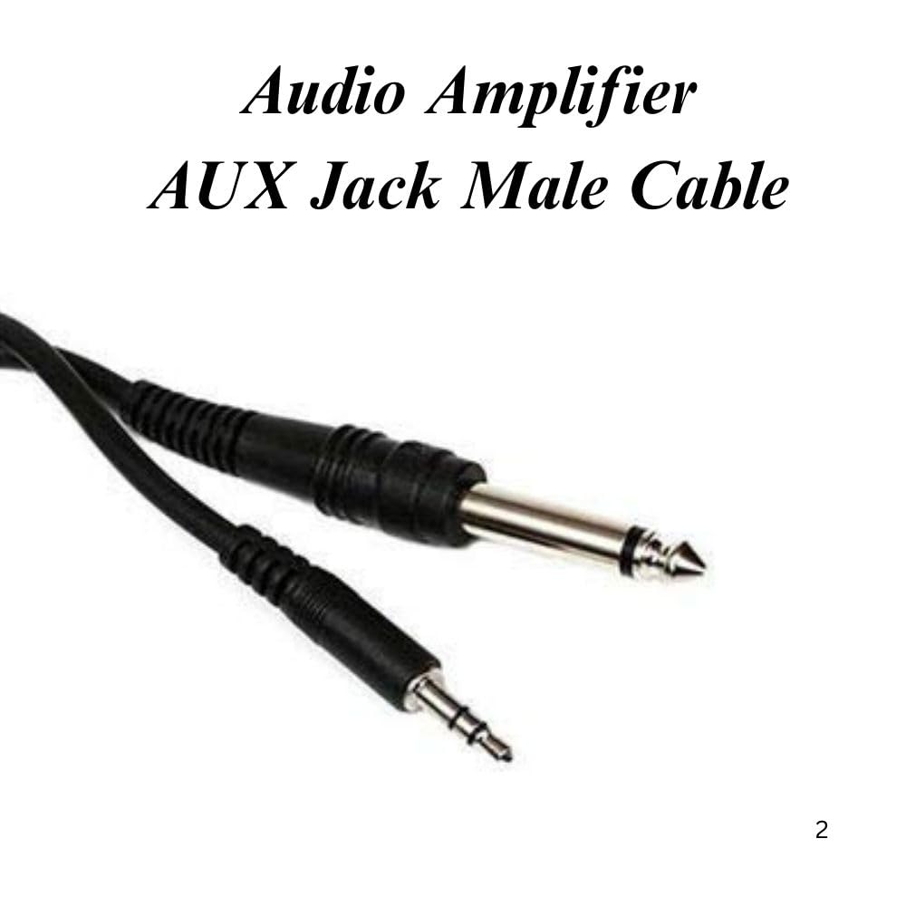MR 3.5mm to 6.5mm Audio Cable | Aux Cable | 3.5mm Male to 6.5mm Male | Stereo Sound | Speaker, Amplifier Compatible