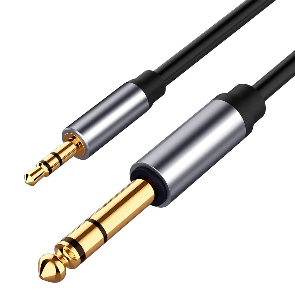 MR 3.5mm to 6.5mm AUX Cable (Metal) | 24K Gold Plated Jack | Hi-Fi Stereo Sound | Premium Audio Cable | Amplifier, Speaker Compatible