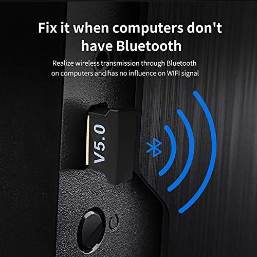 MR USB Bluetooth Adapter | Bluetooth 5.0 Dongle | Wireless Receiver | Plug & Play | Laptop/Desktop Compatible