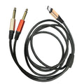 MR Type-C to Dual 6.5mm Audio Cable | USB-C to 2x 6.5mm Jack | Stereo Output | Mixer, Amplifier, Speaker Compatible
