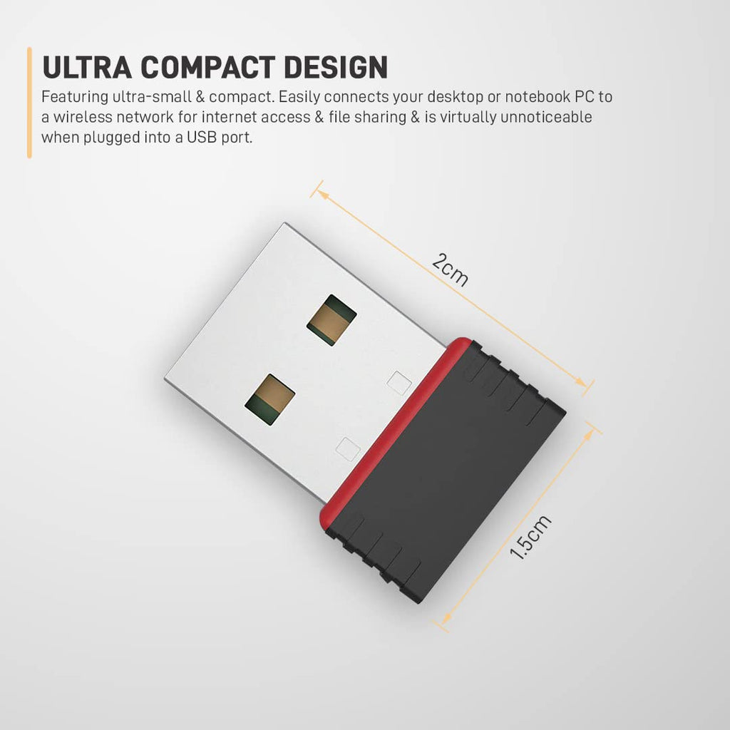 MR USB WiFi Dongle | Wireless Adapter | 300Mbps High Speed | Plug & Play | Laptop/Desktop Compatible