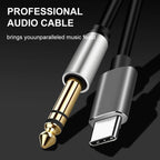 MR Type-C to 6.5mm Audio Cable (Metal) | USB-C to 6.5mm Jack | Hi-Fi Sound | DAC Support | Mixer, Amplifier Compatible