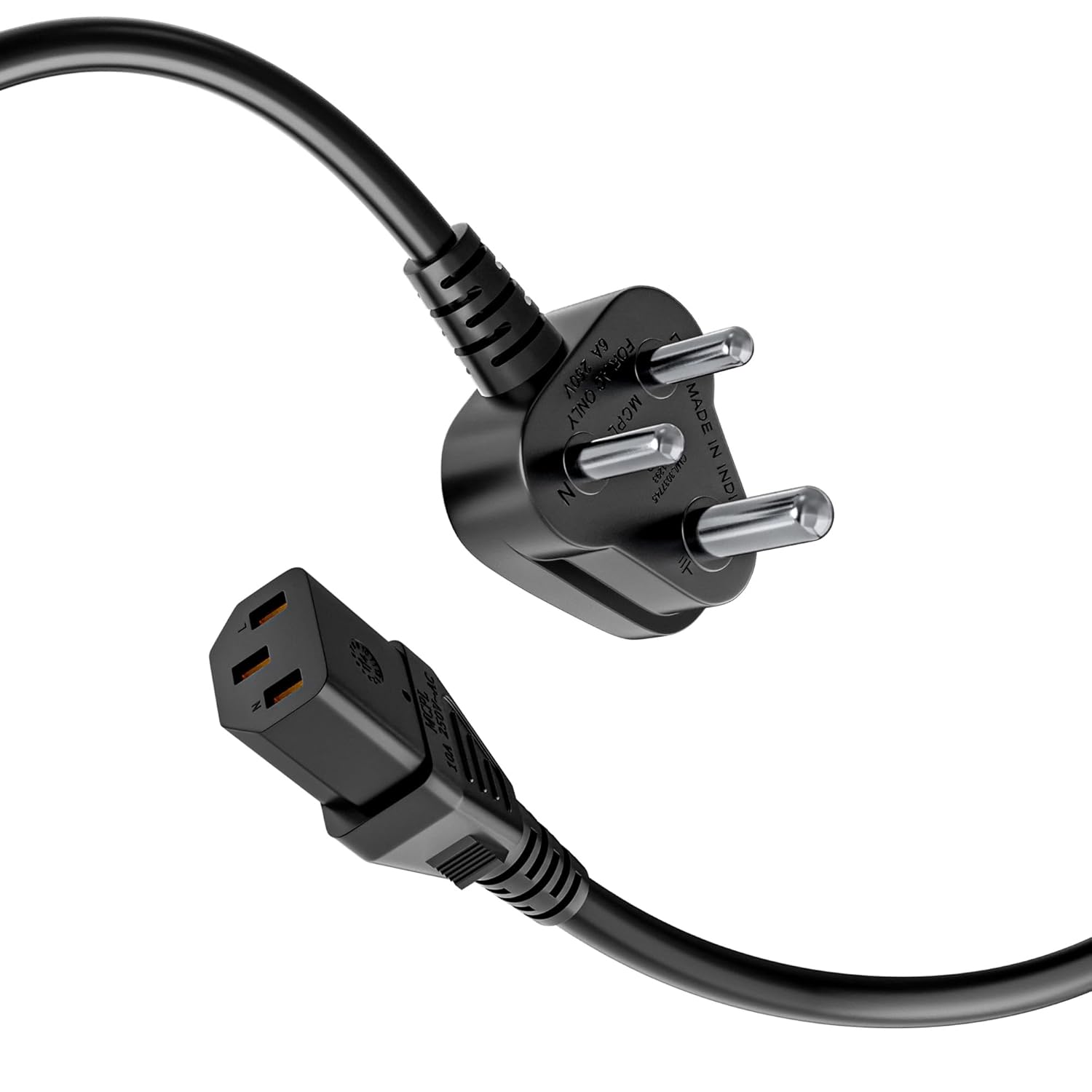 MR Computer Power Cable | 3 Pin CPU Power Cord | SMPS Power Cable | Heavy Duty | Desktop, Monitor, SMPS Compatible
