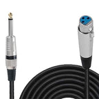 MR Microphone Cable | Mic Wire | 6.5mm/XLR Compatible | Clear Sound | Durable Audio Cable | Speaker & Amplifier Use