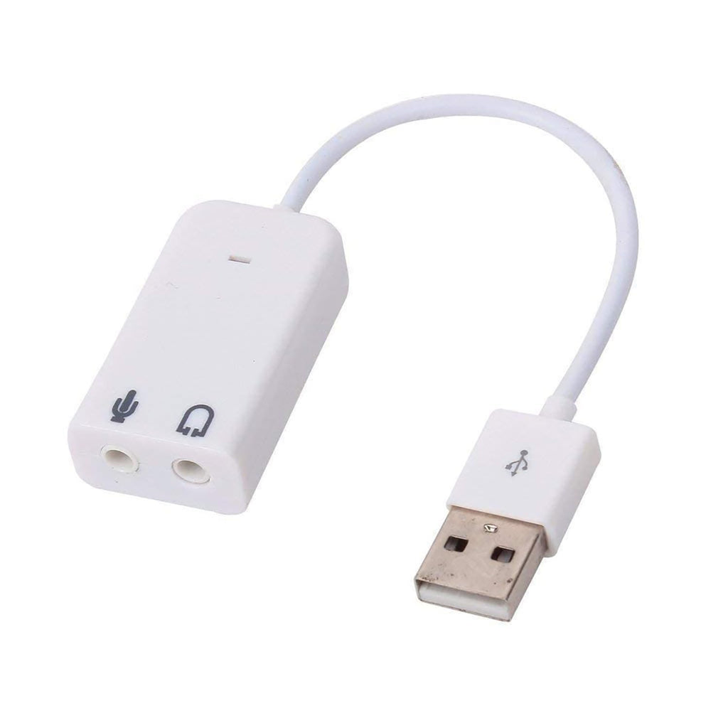 Manuchi USB Sound Card Adapter – 2 in 1 Audio Jack Splitter with Mic & Headphone Support | Plug & Play | Universal Compatibility