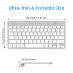 MR Wireless Keyboard & Mouse Combo (White) | 2.4GHz USB | Slim Design | Silent Keys | Rechargeable Mouse | Laptop/PC Compatible