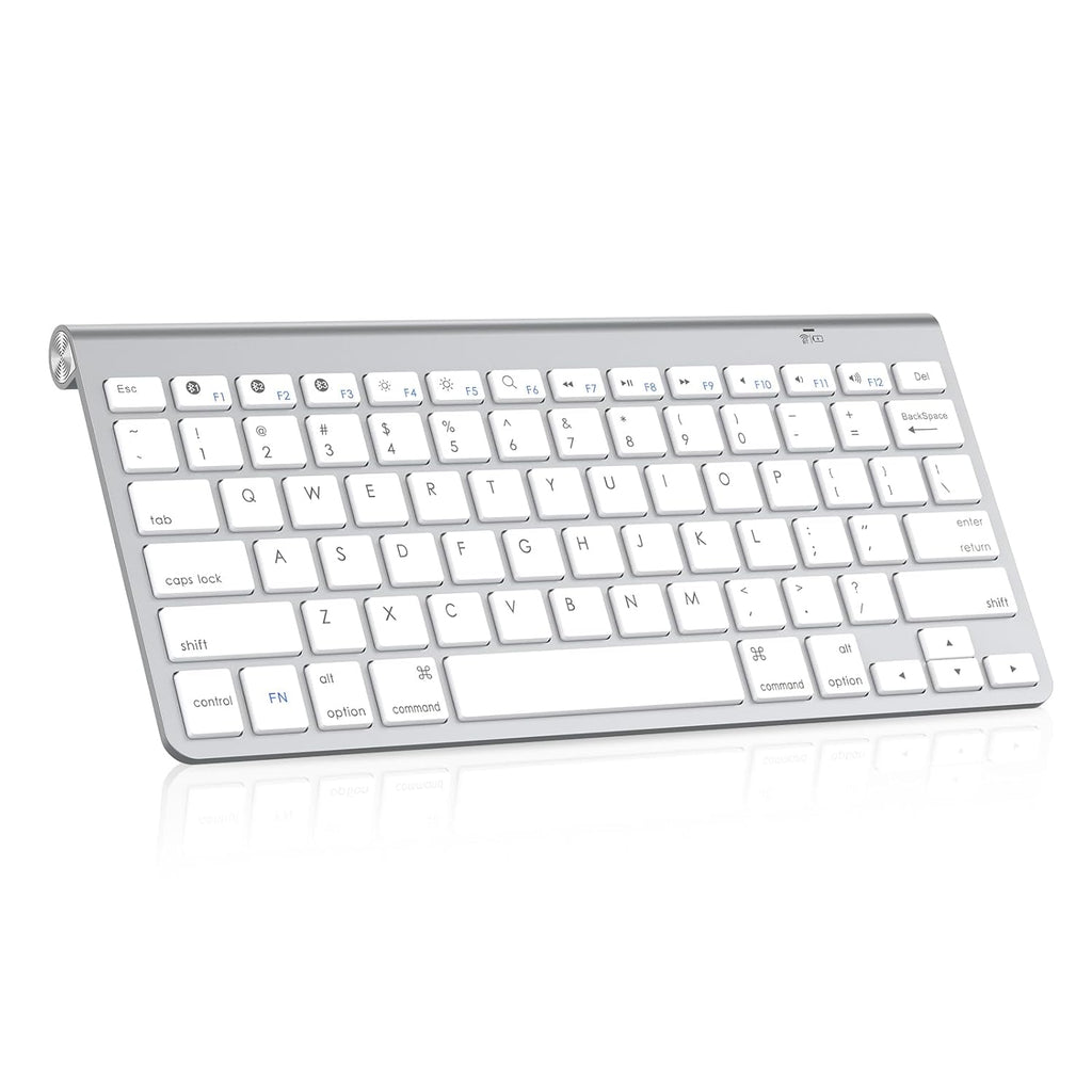 MR Wireless Keyboard & Mouse Combo (White) | 2.4GHz USB | Slim Design | Silent Keys | Rechargeable Mouse | Laptop/PC Compatible