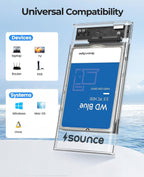 MR Transparent Hard Disk Enclosure | 2.5 Inch SATA HDD/SSD Case | USB 3.0 External Hard Drive Case | Laptop HDD Compatible