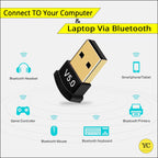 MR USB Bluetooth Adapter | Bluetooth 5.0 Dongle | Wireless Receiver | Plug & Play | Laptop/Desktop Compatible
