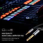 MR 3.5mm to 6.5mm AUX Cable (Metal) | 24K Gold Plated Jack | Hi-Fi Stereo Sound | Premium Audio Cable | Amplifier, Speaker Compatible