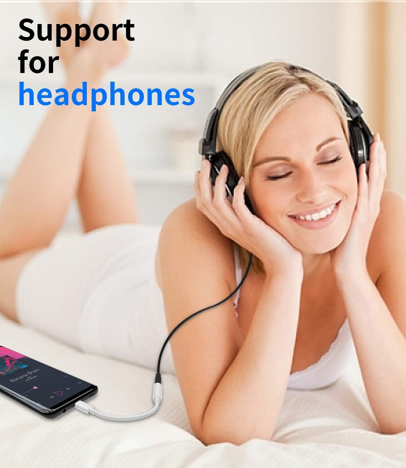 MR Type-C to 3.5mm AUX Cable | USB-C to Headphone Jack Converter | DAC Support | Hi-Fi Sound | Compact Design