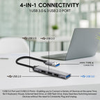 MR USB Hub 4 Port | USB 3.0 Splitter | High Speed Data Transfer | Multi USB Adapter | Laptop/Desktop Compatible