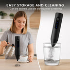 MR Milk Frother | Handheld Coffee Frother | Battery Operated | Stainless Steel Whisk | Portable & Easy to Use