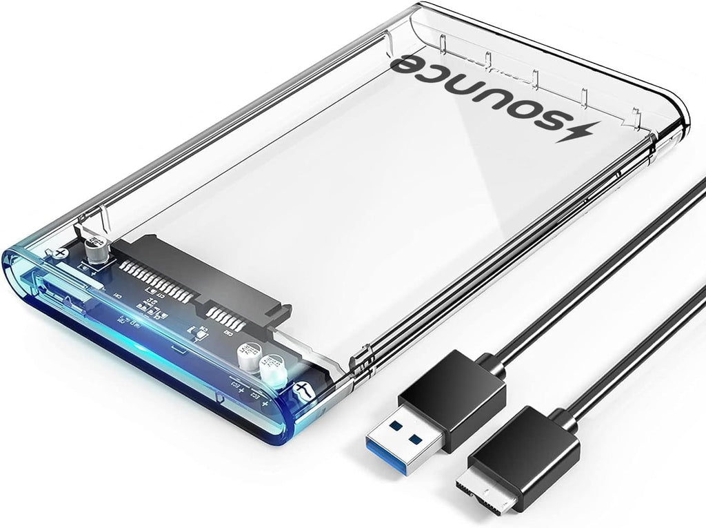 MR Transparent Hard Disk Enclosure | 2.5 Inch SATA HDD/SSD Case | USB 3.0 External Hard Drive Case | Laptop HDD Compatible