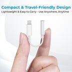 MR Lightning to 3.5mm Audio Jack Adapter | iPhone AUX Converter | Hi-Fi Sound | DAC Support | Earphone, Speaker Compatible