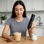 MR Milk Frother | Handheld Coffee Frother | Battery Operated | Stainless Steel Whisk | Portable & Easy to Use