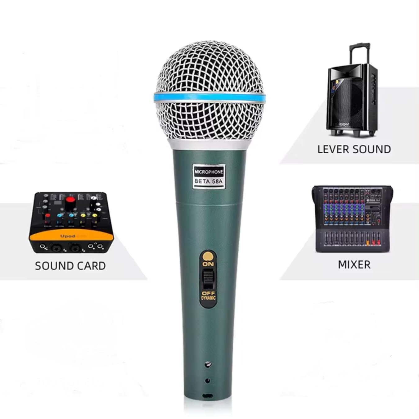 MR 6.5mm Microphone | Wired Handheld Mic | Beta Style Mic | Clear Voice | Speaker, Amplifier Compatible