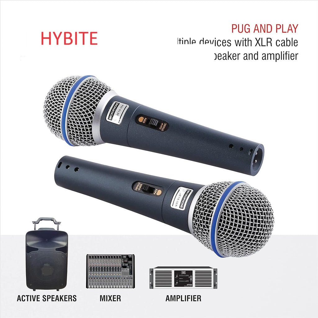 MR 6.5mm Microphone | Wired Handheld Mic | Beta Style Mic | Clear Voice | Speaker, Amplifier Compatible