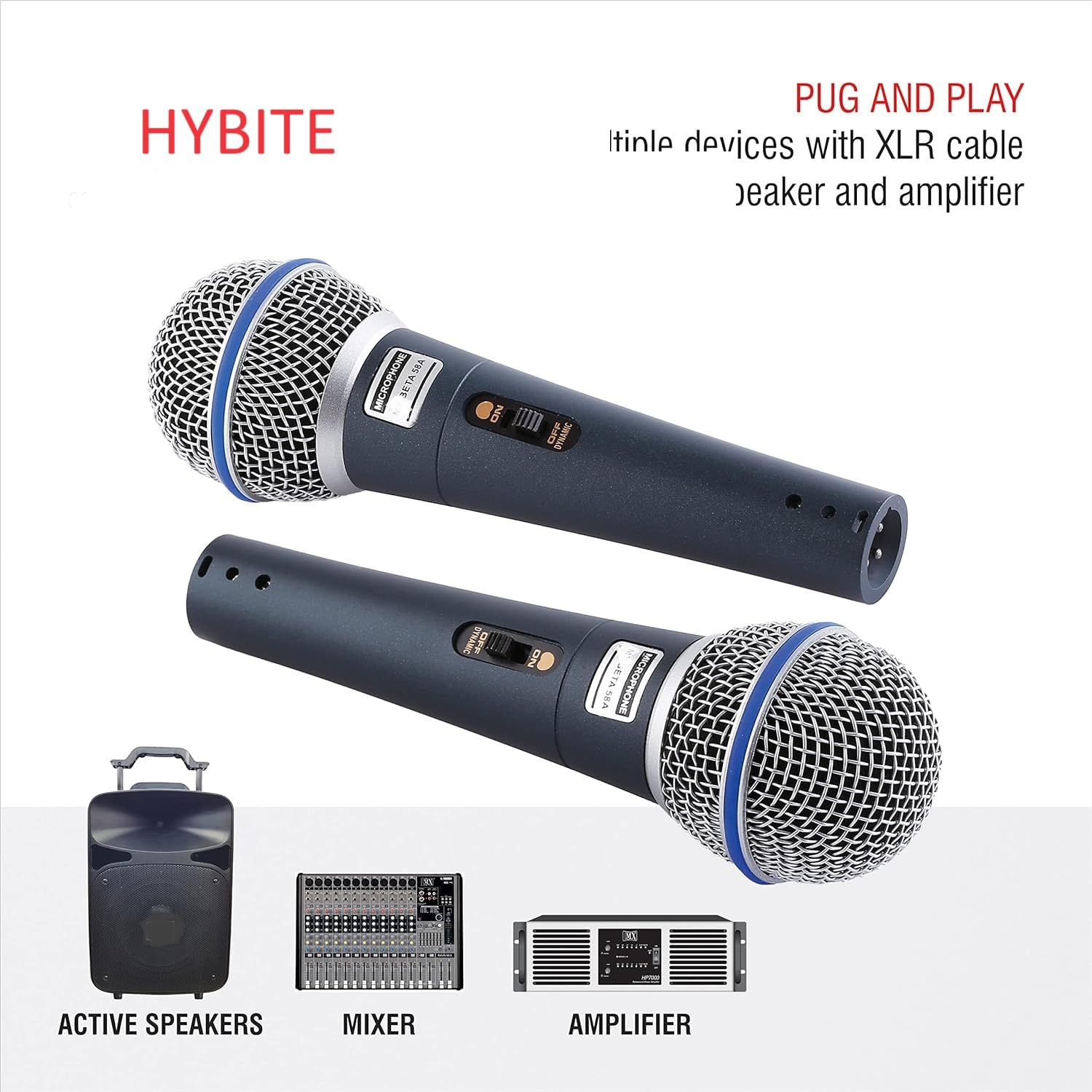 MR 6.5mm Microphone | Wired Handheld Mic | Beta Style Mic | Clear Voice | Speaker, Amplifier Compatible