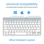 MR Wireless Keyboard & Mouse Combo (White) | 2.4GHz USB | Slim Design | Silent Keys | Rechargeable Mouse | Laptop/PC Compatible