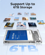 MR Transparent Hard Disk Enclosure | 2.5 Inch SATA HDD/SSD Case | USB 3.0 External Hard Drive Case | Laptop HDD Compatible