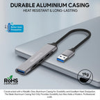 MR USB Hub 4 Port | USB 3.0 Splitter | High Speed Data Transfer | Multi USB Adapter | Laptop/Desktop Compatible