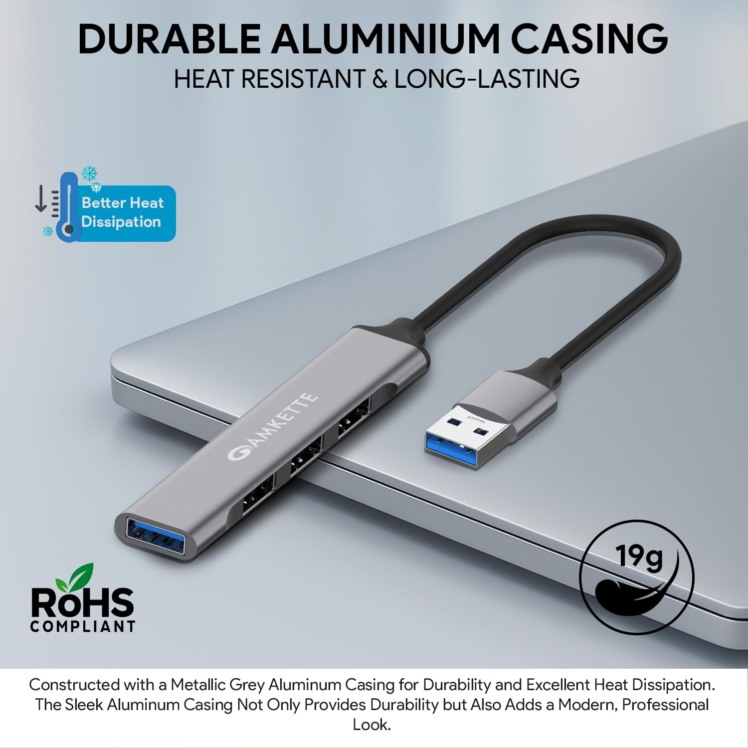 MR USB Hub 4 Port | USB 3.0 Splitter | High Speed Data Transfer | Multi USB Adapter | Laptop/Desktop Compatible