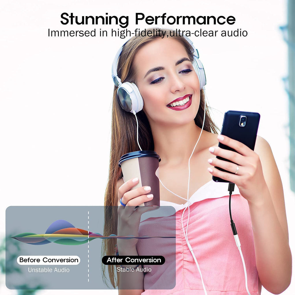 MR Type-C to 3.5mm AUX Cable | USB-C to Headphone Jack Converter | DAC Support | Hi-Fi Sound | Compact Design