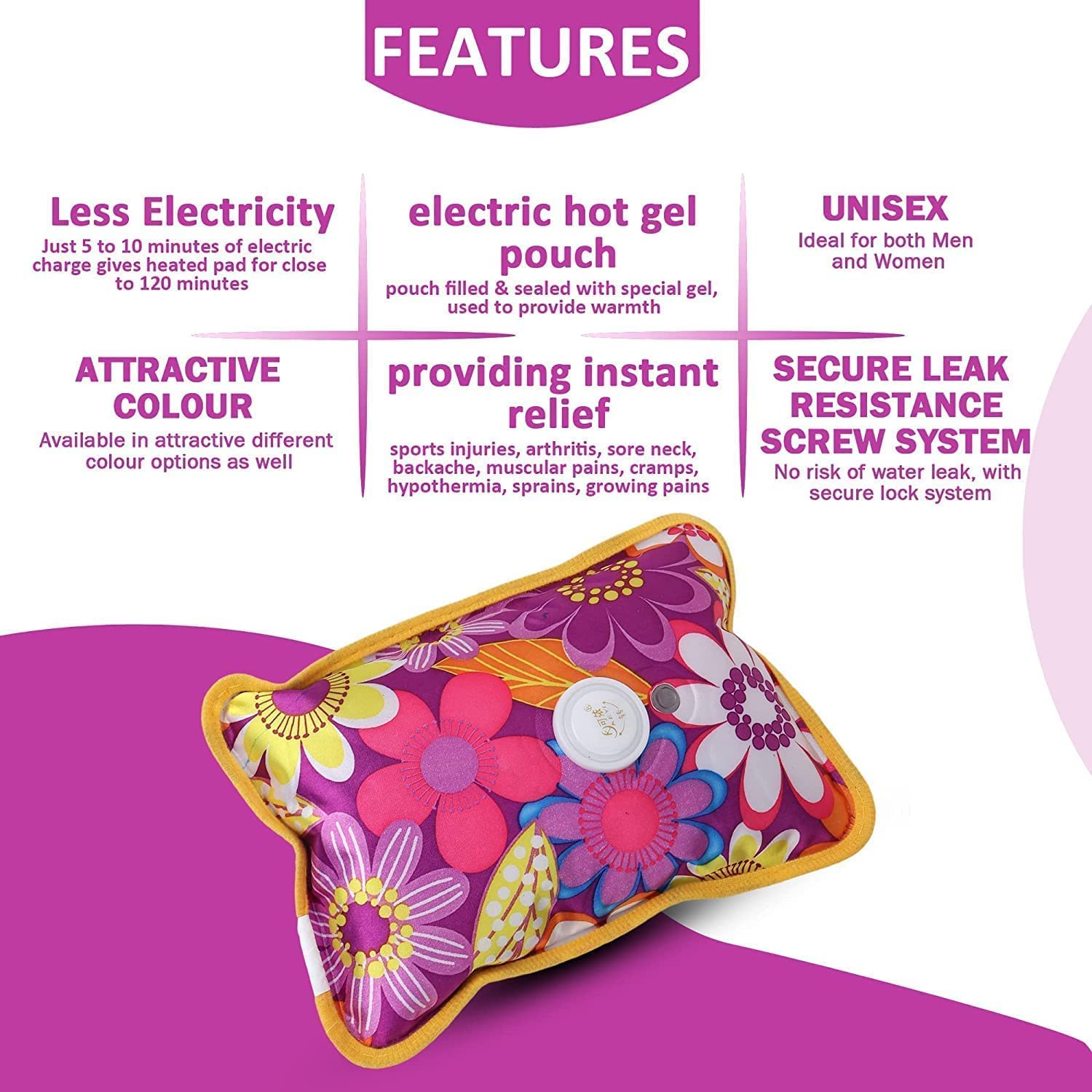 MR Electric Heating Pad | Fast Heating | Pain Relief Pad | Adjustable Temperature | Auto Cut Off | Safe & Comfortable