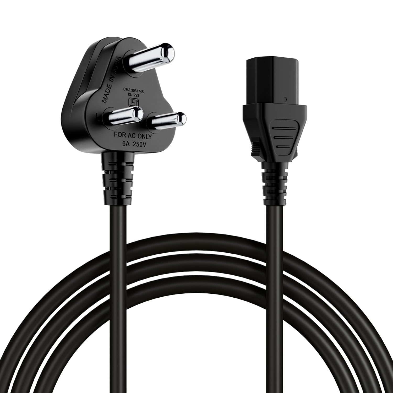 MR Computer Power Cable | 3 Pin CPU Power Cord | SMPS Power Cable | Heavy Duty | Desktop, Monitor, SMPS Compatible
