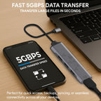 MR USB Hub 4 Port | USB 3.0 Splitter | High Speed Data Transfer | Multi USB Adapter | Laptop/Desktop Compatible
