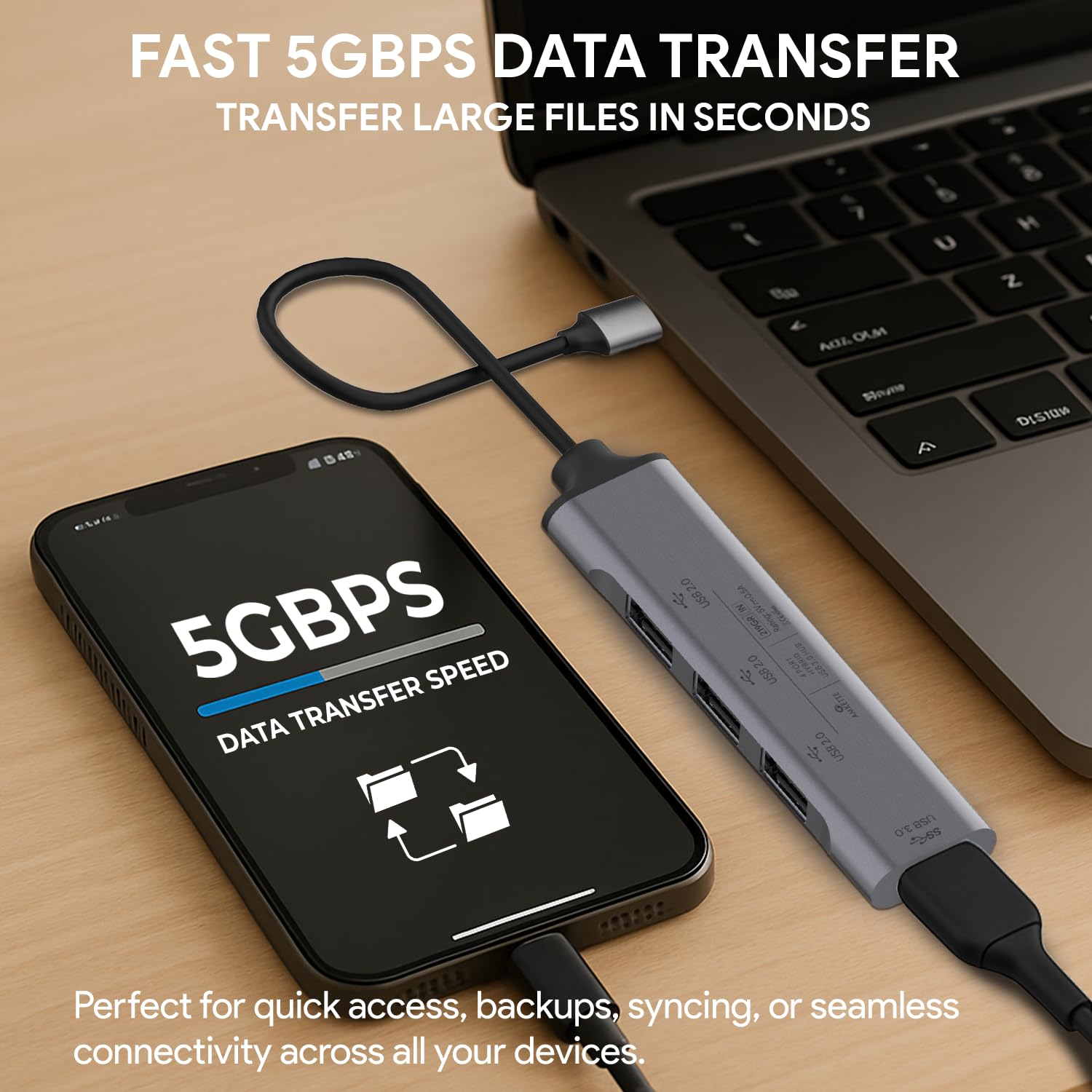 MR USB Hub 4 Port | USB 3.0 Splitter | High Speed Data Transfer | Multi USB Adapter | Laptop/Desktop Compatible