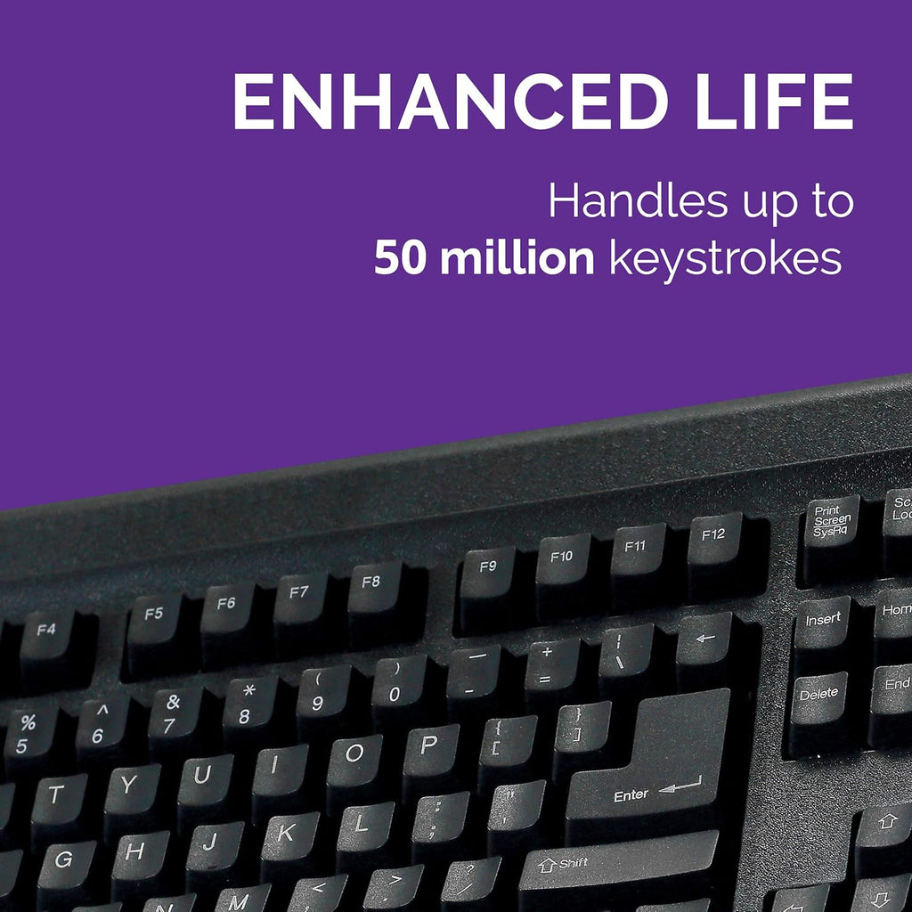 TVS Gold Prime Mechanical Keyboard (Renewed) – Long Lasting | Heavy Duty | USB Wired | Office & Typing Use