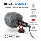 MR-11 Mic by Manuchi.in – Universal Cardioid Microphone with Noise Reduction, 1 Year Warranty, Heavy Built Quality for Camera, Mobile & YouTube Recording